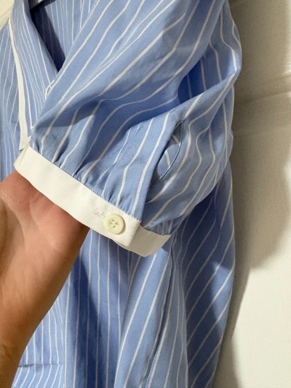 FRAME Stripe Cotton Sailor Button-Up Shirt NWT - Picture 5 of 7